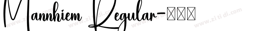Mannhiem Regular字体转换